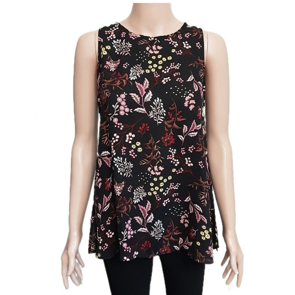 Paper Crane Floral Sleeveless Top Womens Small
